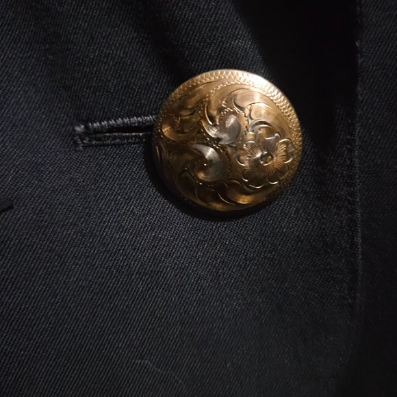 Vintage Hairston Roberson Crop Jacket - Navy Blue with western details - Picture 3 of 5